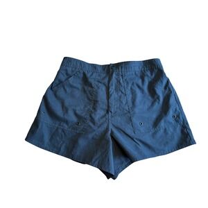 Le Cove Swim Shorts Elastic Waist Pockets Quick Dry Black Womens Size